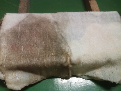 ふき取ったタオル